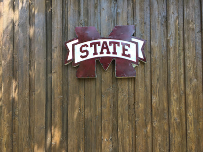 Mississippi State "M State" Classic Logo Recycled Metal Wall Decor