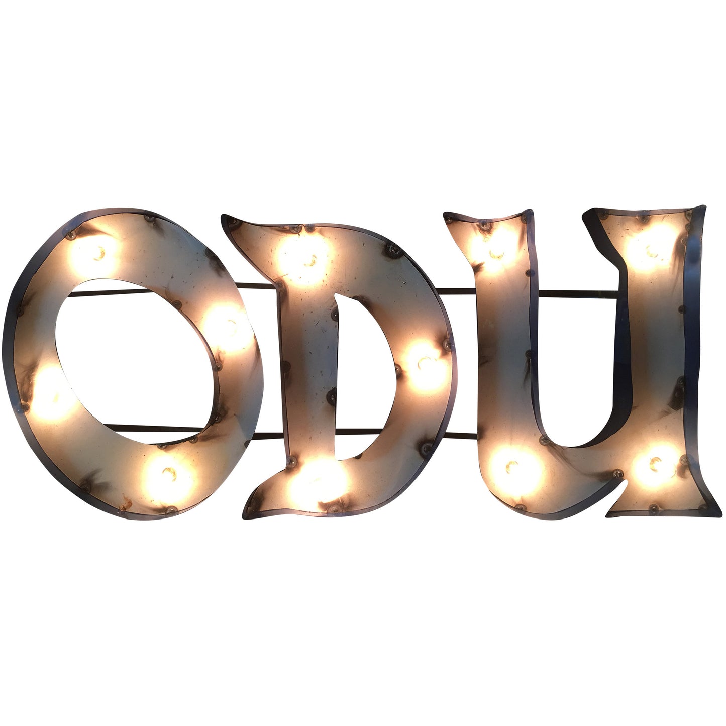 Old Dominion University "ODU" Lighted Recycled Metal Wall Decor