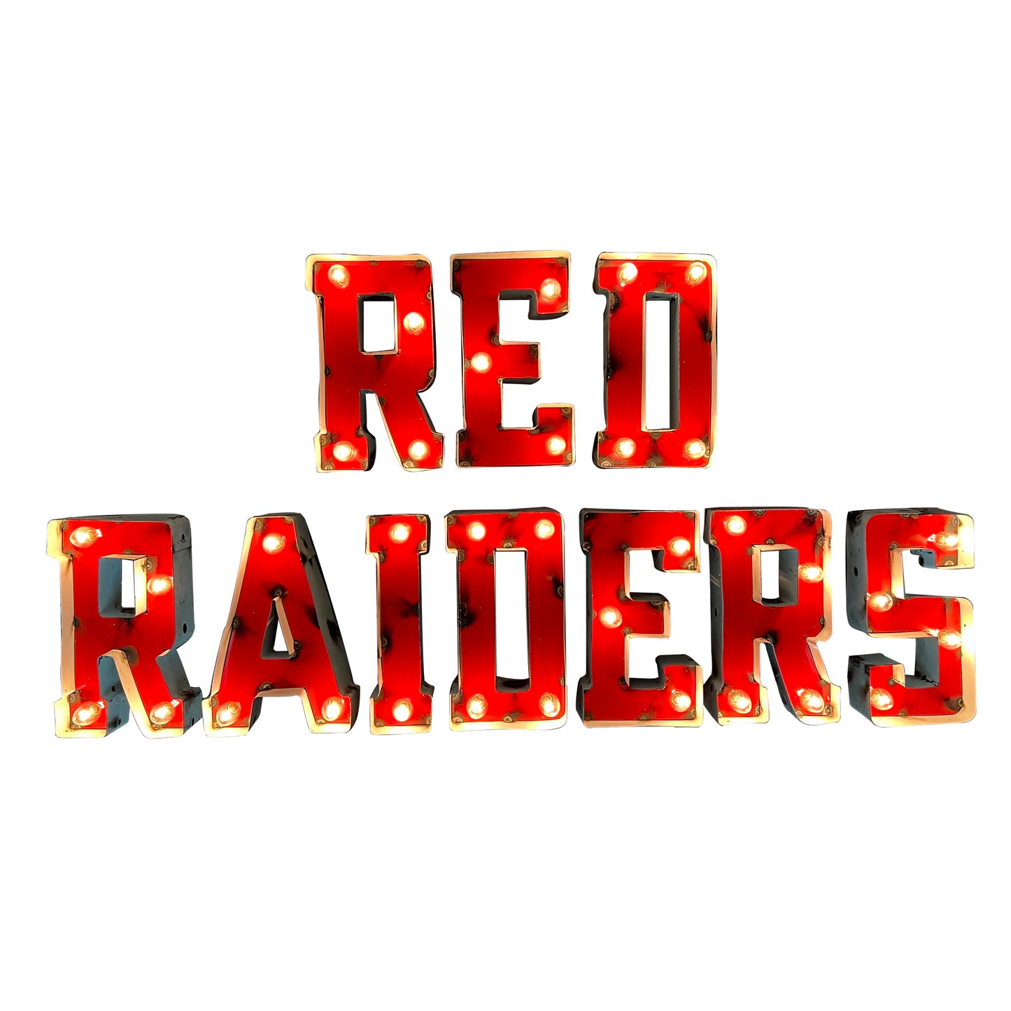 Texas Tech University "Red Raiders" Lighted Recycled Metal Wall Decor