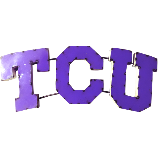 Texas Christian University "TCU" Recycled Metal Wall Decor