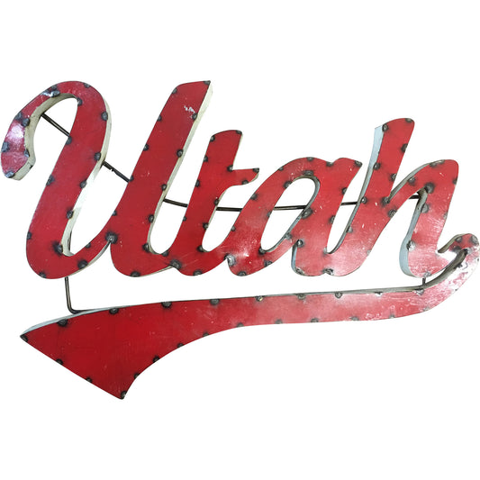 University of Utah "Utah" Recycled Metal Wall Decor