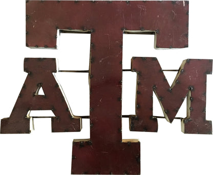 Texas A&M Logo Recycled Metal Wall Decor
