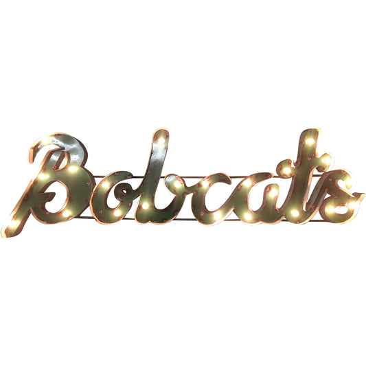 Ohio University "Bobcats" Lighted Recycled Metal Sign