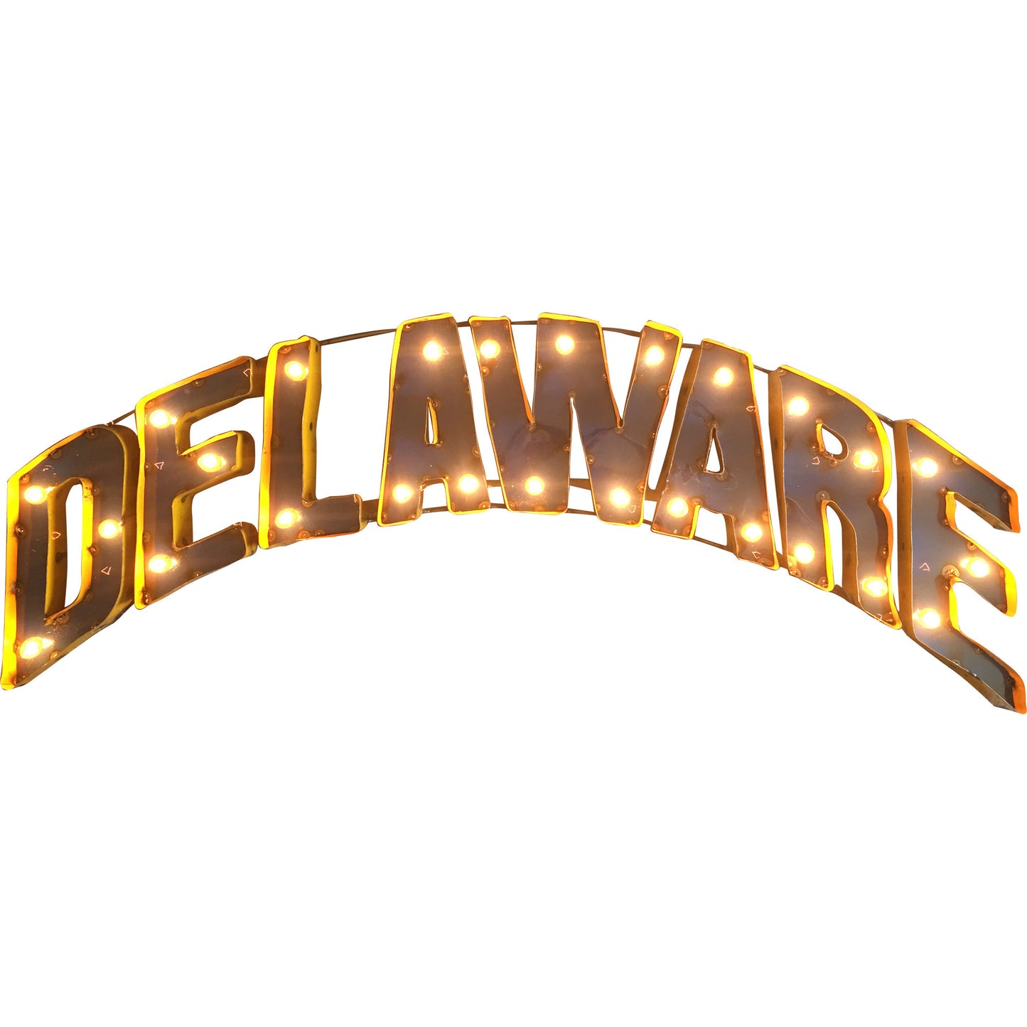 University of Delaware "Delaware" Lighted Recycled Metal Wall Decor