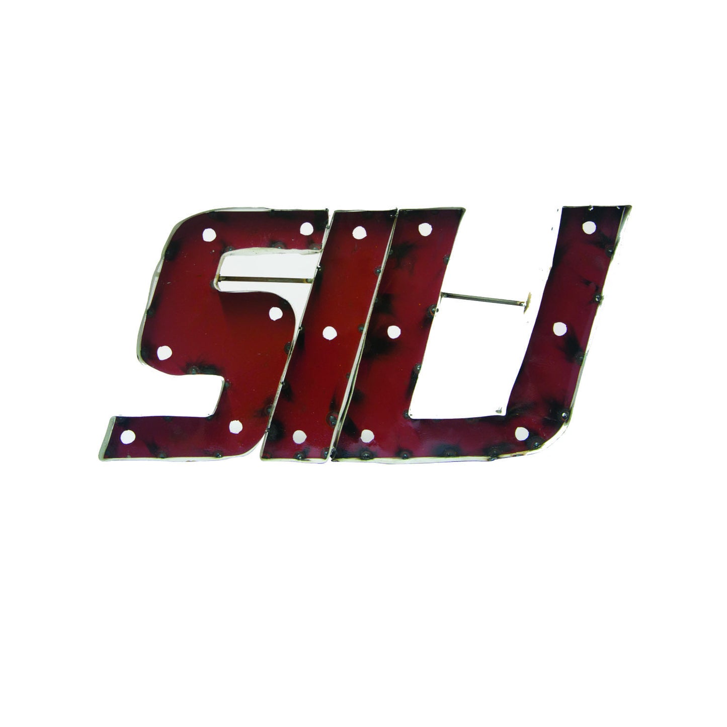 Southern Illinois University "SIU" Lighted Recycled Metal Wall Decor