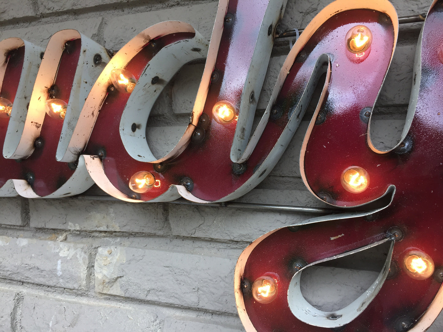 Texas A&M "Howdy" Lighted Recycled Metal Decor