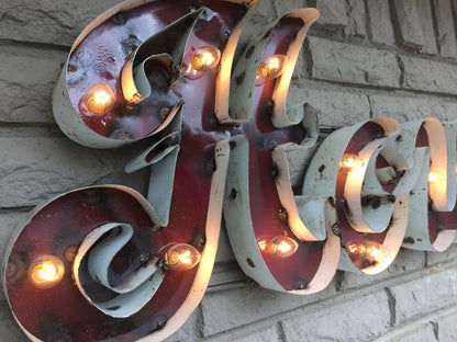 Texas A&M University "Howdy" Lighted Recycled Metal Wall Decor