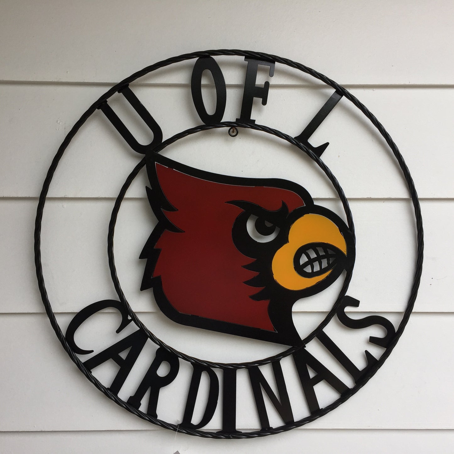 University of Louisville Cardinals Wrought Iron Wall Decor