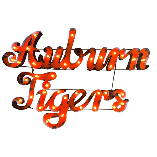 Auburn University "Auburn Tigers" Stacked Lighted Recycled Metal Wall Decor