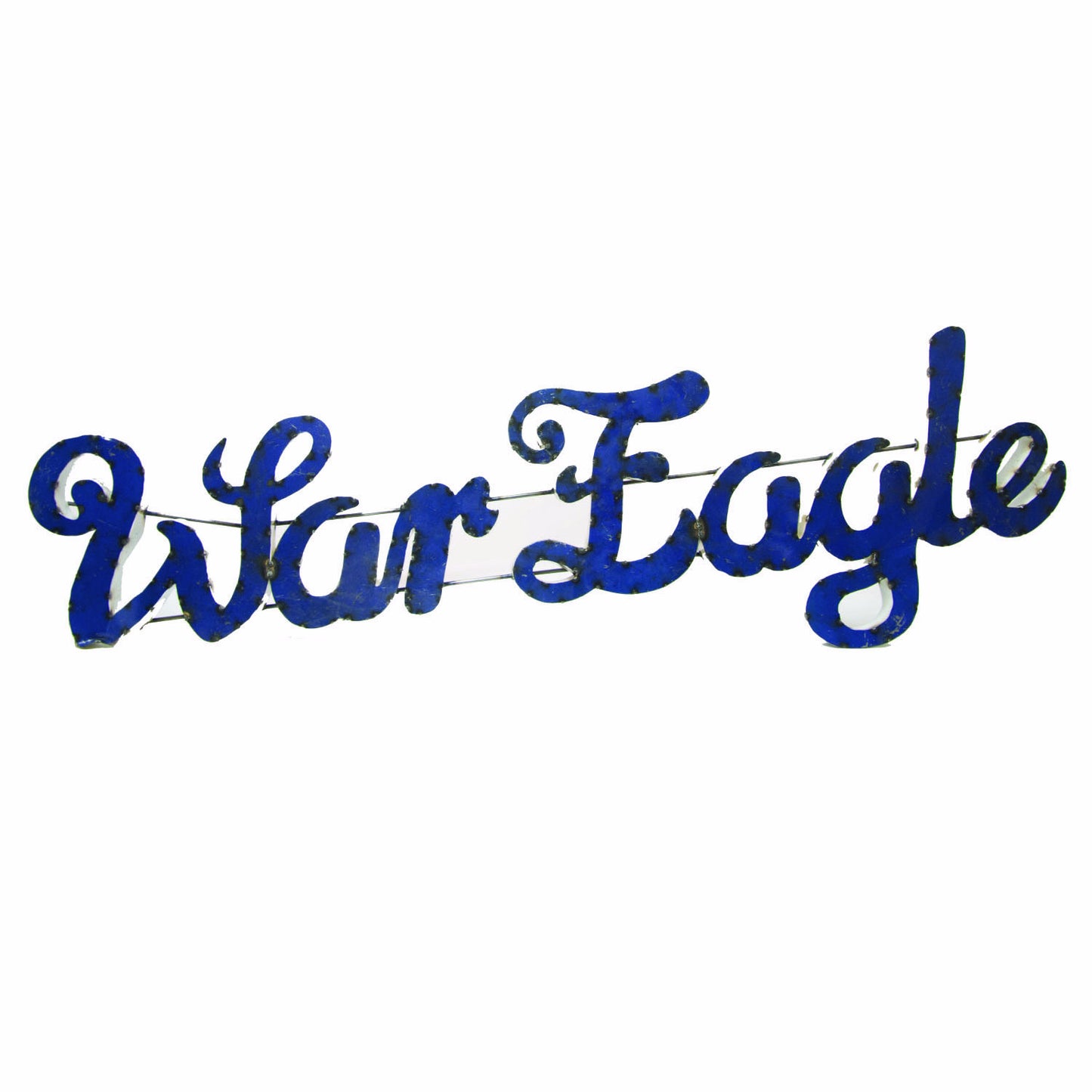 Auburn University "War Eagle" SINGLE ROW   Recycled Metal Sign